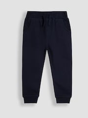 JoJo Maman Bébé Rust and Navy Blue 100% Cotton Joggers 2 Pack - Image 4 of 7