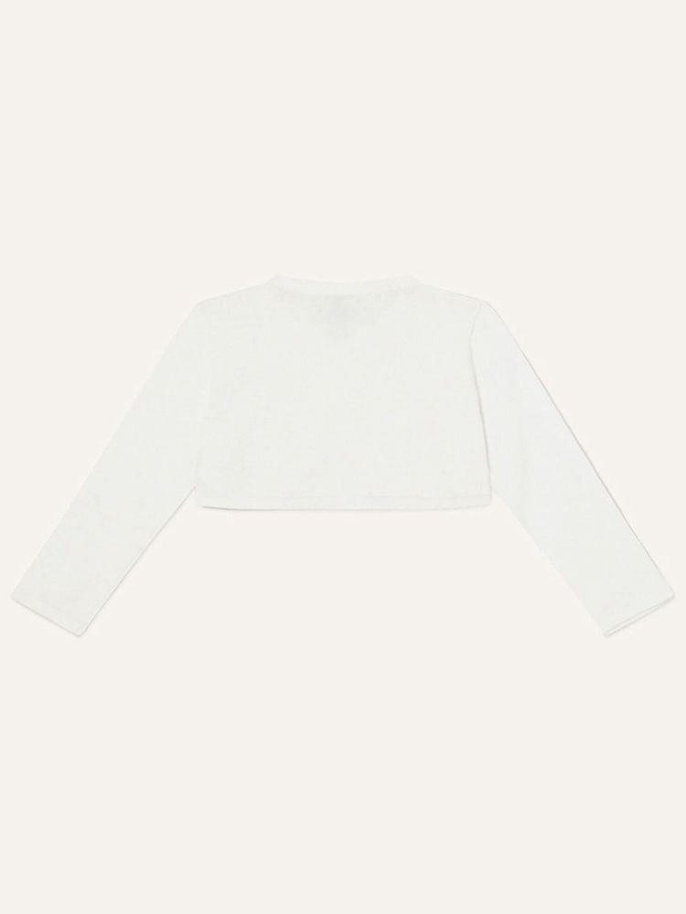 Naravni - Monsoon dojenček Supersoft faux krzno ovratnik pletena jopa - Slika 2 iz 3