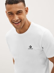 Converse White 100% Cotton Classic T-Shirt - Image 3 of 4