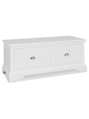 Bentley Designs White Hampstead Two Tone Grey/Oak Blanket Box - Image 1 of 2