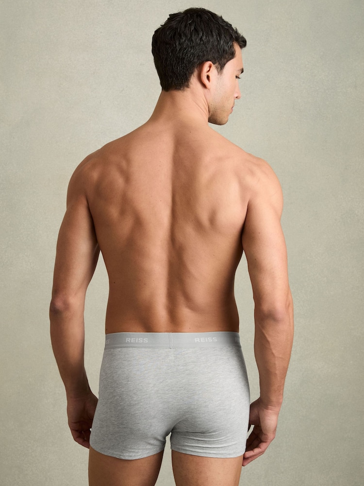 Reiss Multi Heller Three Pack of Organic Cotton Blend Boxers - Image 5 of 10