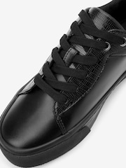 Schwarz - Signature Lederturnschuhe mit dicker Sohle - Bild 8 von 10