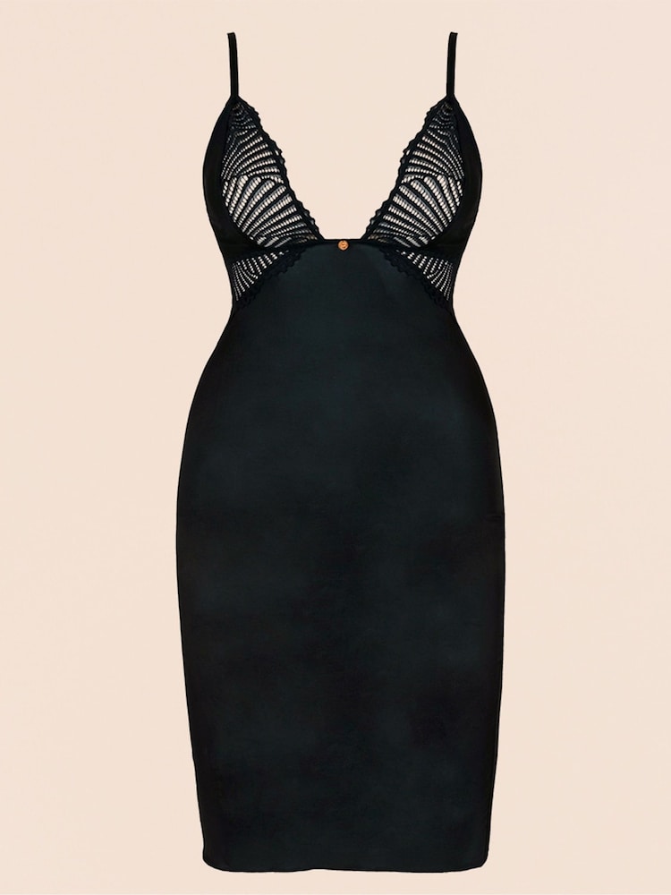 Curvy Kate Scantilly After Hours Black Slip Chemise Dress - Image 6 of 7