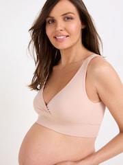 Black/Pink Maternity Nursing Wrap Cross-Over Seamfree Bras 2 Pack - Image 2 of 8