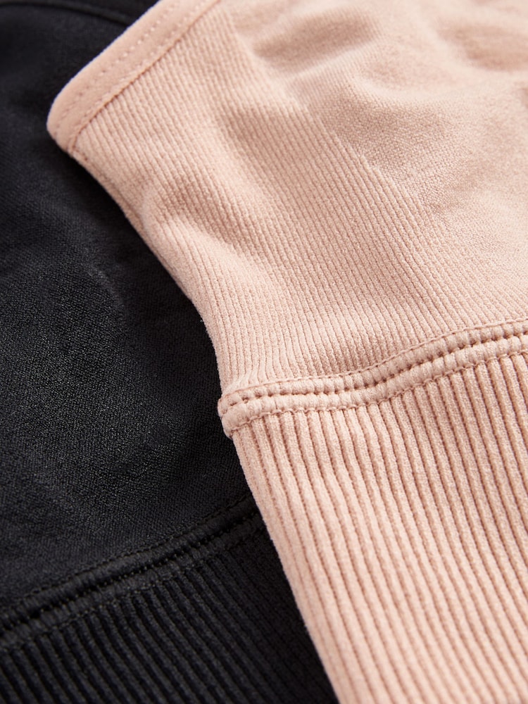 Black/Pink Maternity Nursing Wrap Cross-Over Seamfree Bras 2 Pack - Image 8 of 8