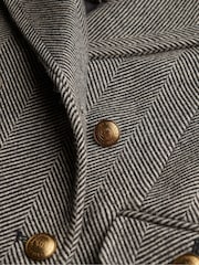 Superdry Grey Double Breasted Wool Coat - Image 8 of 8