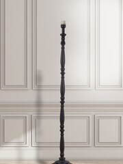 Searchlight Grey Lumi Candlestick Floor Lamp Base - Image 1 of 4