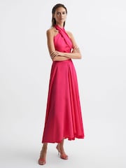 Reiss Pink Ruby Occasion Maxi Skirt - Image 1 of 5