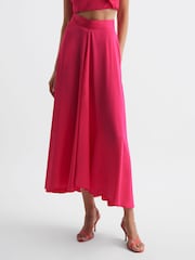Reiss Pink Ruby Occasion Maxi Skirt - Image 3 of 5