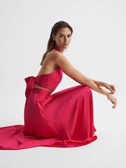 Reiss Pink Ruby Occasion Maxi Skirt - Image 4 of 5