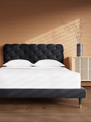 Swoon Easy Velvet Black Burbage Bed - Image 3 of 8