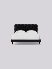 Swoon Easy Velvet Black Burbage Bed - Image 7 of 8