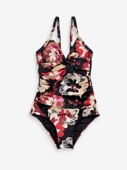 Black/Floral Tummy Control Swimsuits 2 Pack - Image 5 of 6