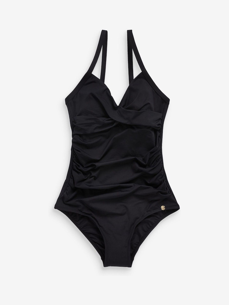 Black/Floral Tummy Control Swimsuits 2 Pack - Image 6 of 6