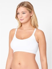 JoJo Maman Bébé White Cotton Rich Seamless Maternity & Nursing Bra - Image 1 of 3