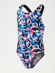 Speedo Black Digital All-Over Leaderback 1 Piece Swimsuit - Image 7 of 9