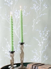 Laura Ashley Brown Medium Pressed Glass Candle Holder - Image 2 of 4