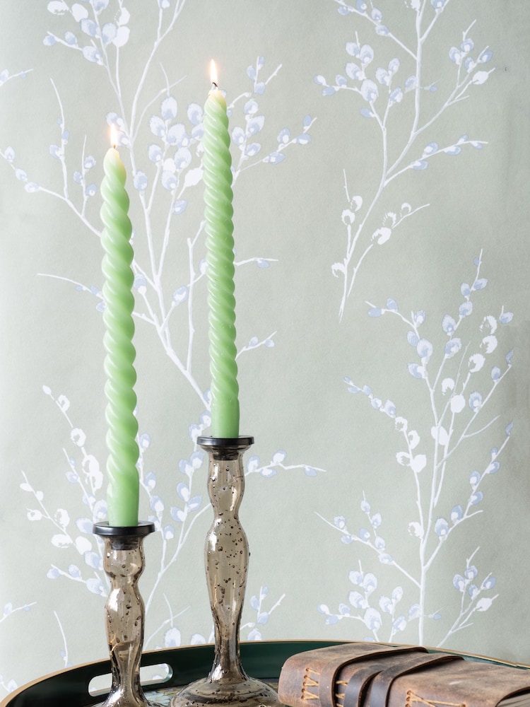 Laura Ashley Brown Medium Pressed Glass Candle Holder - Image 2 of 4