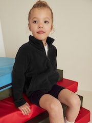 Black Zip-Up Fleece Jacket With Pockets (3-16yrs) - Image 1 of 6