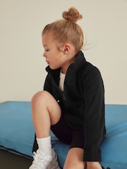 Black Zip-Up Fleece Jacket With Pockets (3-16yrs) - Image 2 of 6