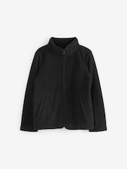 Black Zip-Up Fleece Jacket With Pockets (3-16yrs) - Image 5 of 6