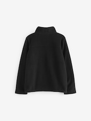 Black Zip-Up Fleece Jacket With Pockets (3-16yrs) - Image 6 of 6