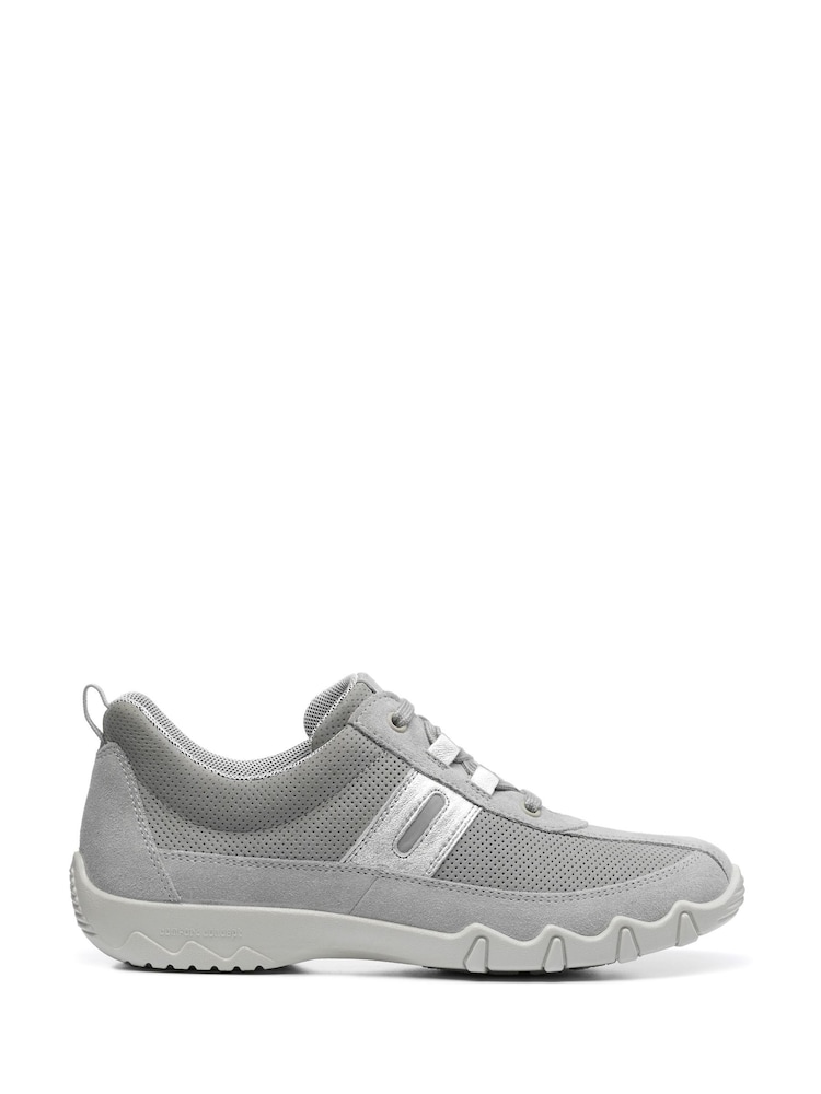 Hotter Grey Wide Fit Leanne II Lace-Up Trainers - Image 1 of 4