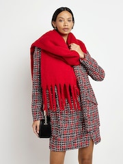 River Island Red Heavyweight Scarf - Image 1 of 4