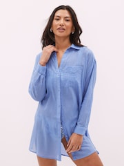 Blue/White Leaf Beach Shirts 2 Pack - Image 1 of 7