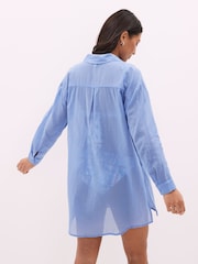 Blue/White Leaf Beach Shirts 2 Pack - Image 4 of 7