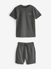 Charcoal Grey T-Shirt and Shorts 2 Piece Set (3-16yrs) - Image 1 of 2