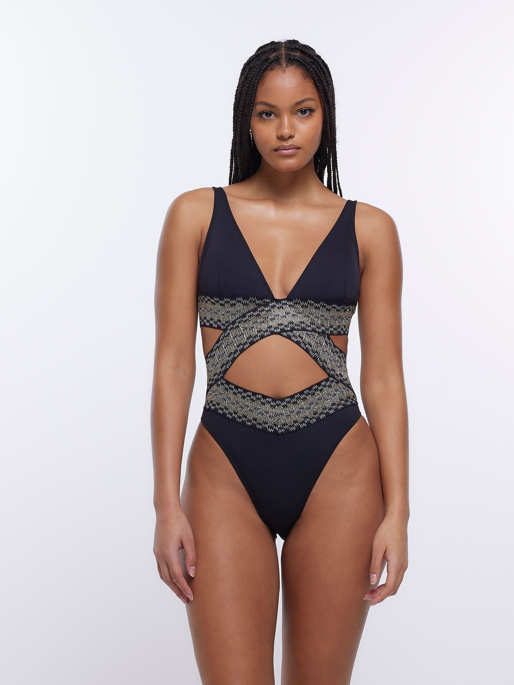 River island plunge swimsuit 2025