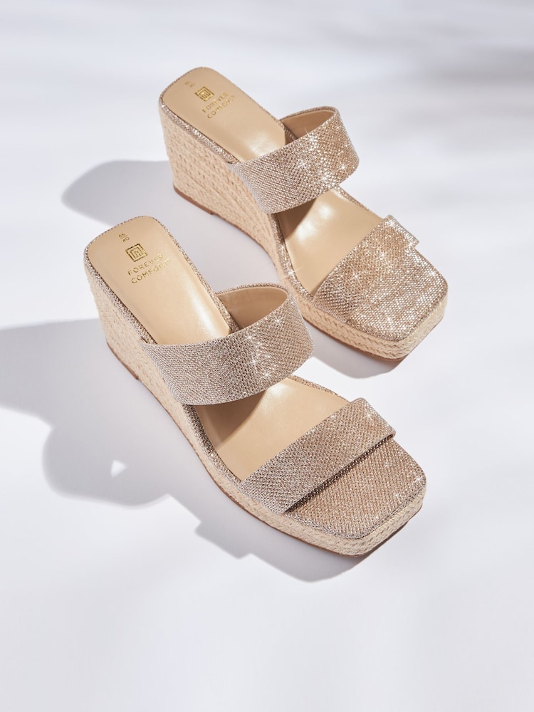 Rose Gold Forever Comfort® Wedge Mules - Image 1 of 5