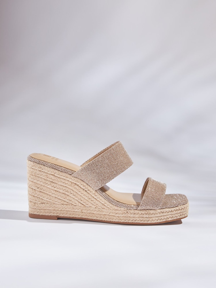 Rose Gold Forever Comfort® Wedge Mules - Image 2 of 5