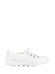Pavers White Ladies Wide Fit Casual Slip-On Shoes - Image 1 of 5
