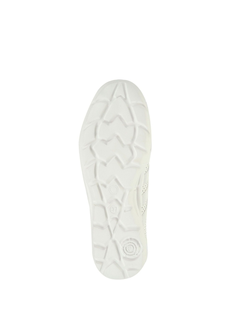 Pavers White Ladies Wide Fit Casual Slip-On Shoes - Image 5 of 5