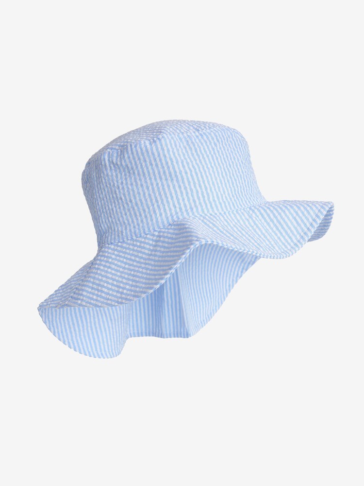 Bande bleue - Chapeau à dos bas brodé à fleurs (3 mois à 10 ans) - Image 1 de 2