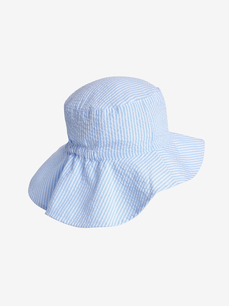 Bande bleue - Chapeau à dos bas brodé à fleurs (3 mois à 10 ans) - Image 2 de 2