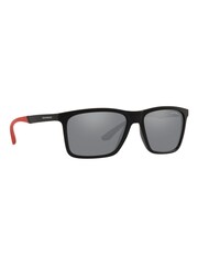 Emporio Armani Sonnenbrille mit rechteckiger Fassung, Schwarz - Bild 1 von 12