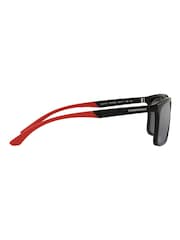 Emporio Armani Sonnenbrille mit rechteckiger Fassung, Schwarz - Bild 12 von 12