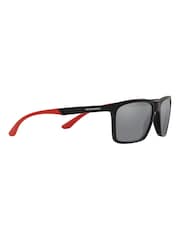 Emporio Armani Sonnenbrille mit rechteckiger Fassung, Schwarz - Bild 5 von 12