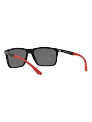 Emporio Armani Sonnenbrille mit rechteckiger Fassung, Schwarz - Bild 6 von 12