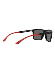 Emporio Armani Sonnenbrille mit rechteckiger Fassung, Schwarz - Bild 8 von 12