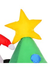 Homcom Green Outdoor 6ft Inflatable Green Novelty Santa Decoration - Image 4 of 5