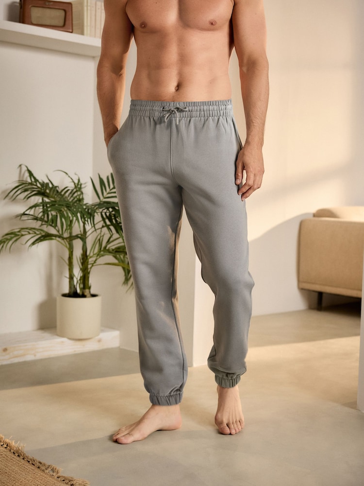 Pale Grey Cuffed Joggers - Image 1 of 9
