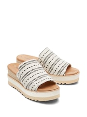 Кремовый/черный - Сандалии на танкетке TOMS Diana - Image 3 of 6