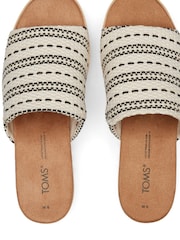 Кремовый/черный - Сандалии на танкетке TOMS Diana - Image 5 of 6