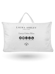 Laura Ashley White 100% Cotton Luxury Pillow Back Sleeper - Image 3 of 4