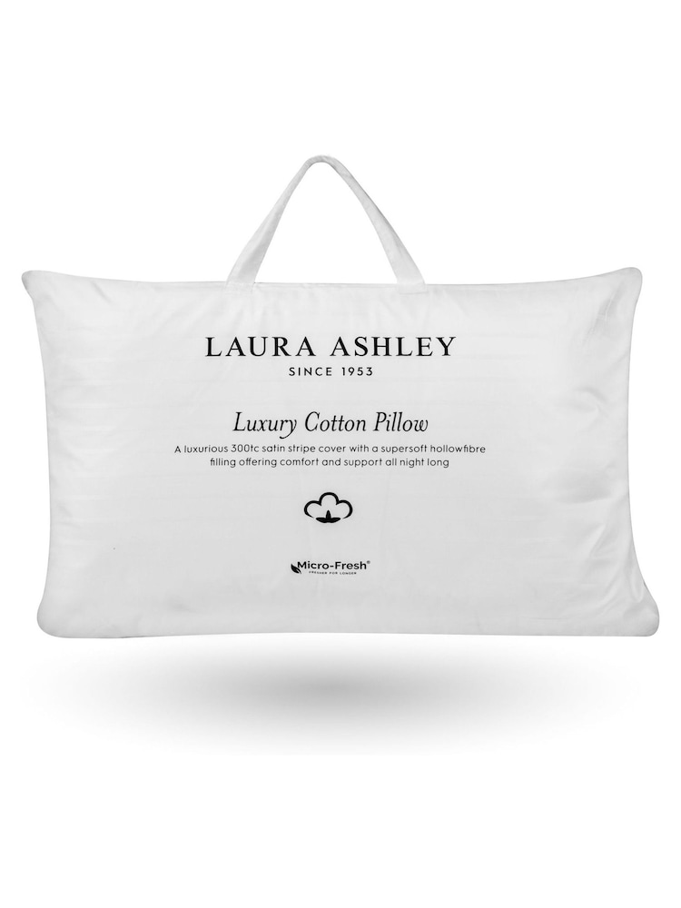 Laura Ashley White 100% Cotton Luxury Pillow Back Sleeper - Image 4 of 4
