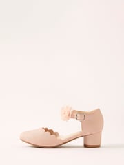 Monsoon Pink Corsage Two Part Heels - Image 1 of 3